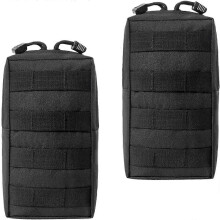 (As show, One size) Pcs Universal Outdoor Waist Bag For Sports Camping Traveling(Black)