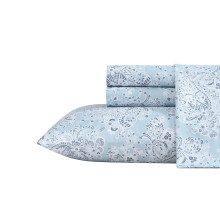 Wrangler - Sada postelnej bielizne Queen, hodvábna a lahká postelná bielizen Paisley Home Decor s certifikátom Oeko-Tex (Prairieland Paisley Blue