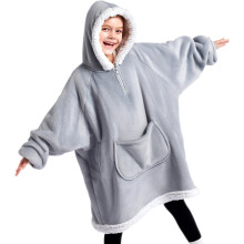 Kicherndes Getup tragbare Decke Hoodie fr Mdchen Jungen - bergroe Flanell Sherpa Fleece -Kapuzendecke - weich gemtliche warme Decke Sweatshi