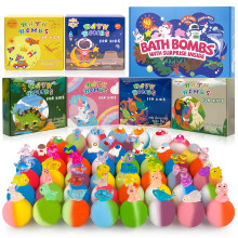 48pcs Bad Bomben fr Kinder mit Spielzeug im Bio -Bio -Schaumbad fr Kinder Safe beste Geburtstagsfeier Weihnachtsbad -Bomben Geschenkset fr Md