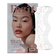 Fazit Makeup Patches - Rose Gold - Face Glitter Makeup Speckles - Glow Up Makeup Patches - Face Glitter Speckles Patches - Cute Glitter Makeup Accesso