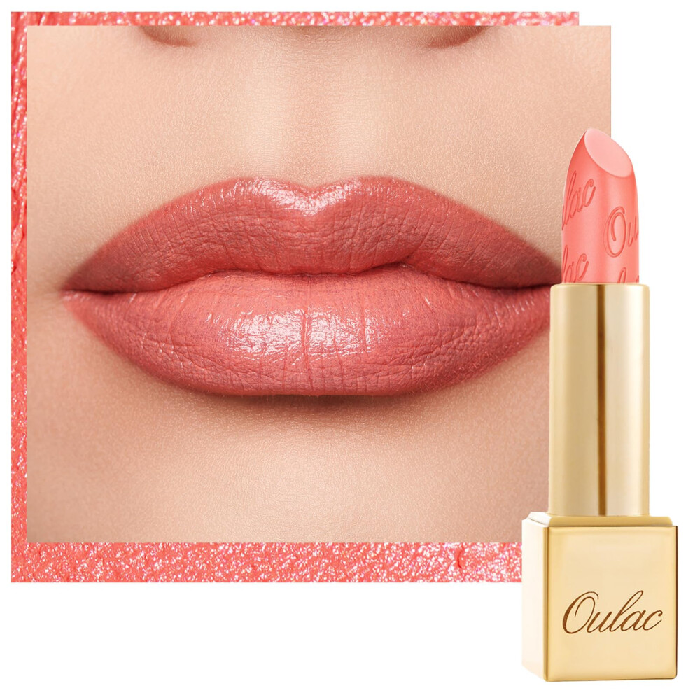 Oulac Matte Lipstick with Metallic Shine  Comfortable Creamy Texture  Smooth No Grainy Feeling  Vegan & Gluten Free  FullCoverage Lip Colour 4.3 g  GM-image-OPC-PFZ6YN6-NEW