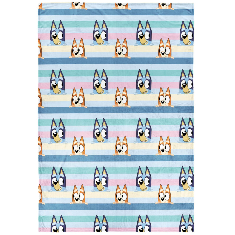 Couverture en peluche Bluey et Bingo - Dimensions : 46 x 60 pouces - Literie en polaire ray   e ultra douce pour enfants