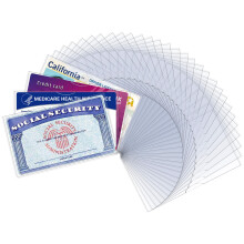 LIEMAND Pachet de 32 Huse de protec?ie pentru carduri de securitate sociala/Man?on de protec?ie pentru carduri Medicare noi/Suport card de credit