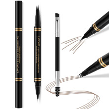 ?jenbrynspen 2-i-1 vandt?t ?jenbrynsblyant med 4-spids Microblading-brynpen og ultrapr?cis brynblyant med dobbelt-endede ?jenbrynsb?rste ?jenbryn