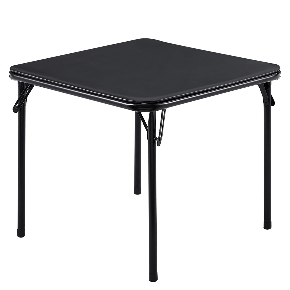 Table pliante pour enfants VECELO 24'', portable, avec coussin rembourr    en PU ultra doux, 1 pi   ce, noir de jais