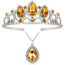 HEIKLN Coroana Prin?esa Fete Tiara Cristal Sparkle Gold Crown Accesorii pentru par Halloween Cosplay Tiara Fete Tiara Nunta Tiara pentru cadouri