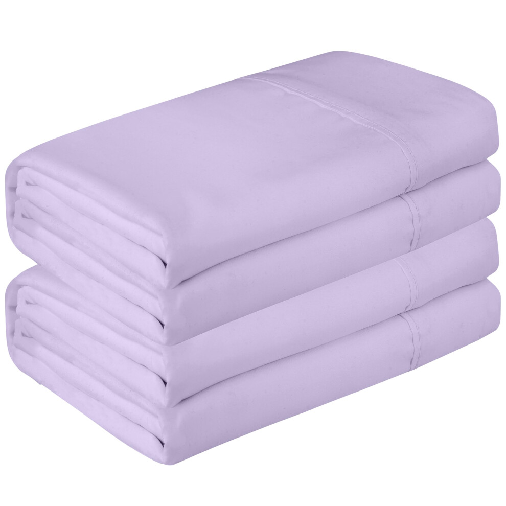 Lot de 2 draps plats Royale Linen - Microfibre 1800 - Infroissables et r   sistants aux taches - Pour h   tel, massage, h   pital, dortoir - Califor
