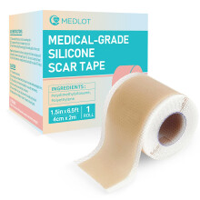 MEDLOT Siliconen Littekens Plakband, 1.5" x 78" Rol, Herbruikbaar, Medisch Litteken Tape