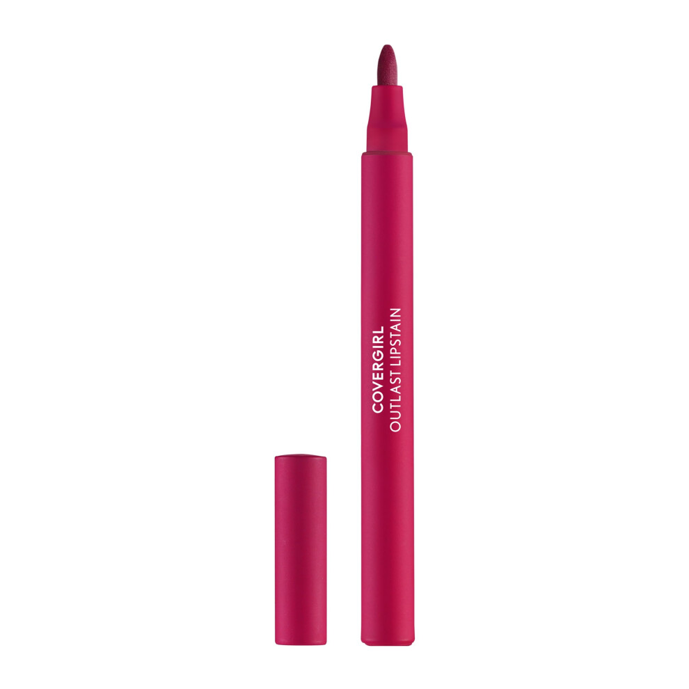 COVERGIRL Outlast  70 Crimson Glory  Lipstain  Smooth Application  Precise Pen-Like Tip  Transfer-Proof  Satin Stained Finish  Vegan Formula  0.06oz-image-OPC-PFWD2CY-NEW