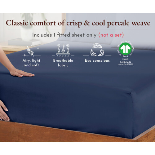 California Design Den Lençol de Cama Queen com Caimento Profundo, 100% Algodão Orgânico 1