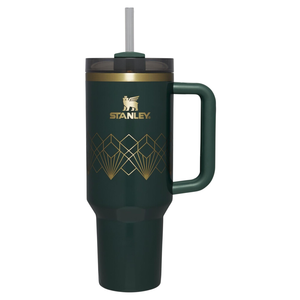 Stanley Quencher H2O FlowStateTM 40 oz Stainless Steel Tumbler in Forrest Gloss Deco