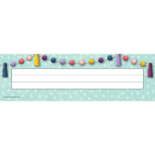 Teacher Created Resources Flat Name Plates 3-1/2"" x 11-1/2"" Oh Happy Day Pack of 36 Name Plates