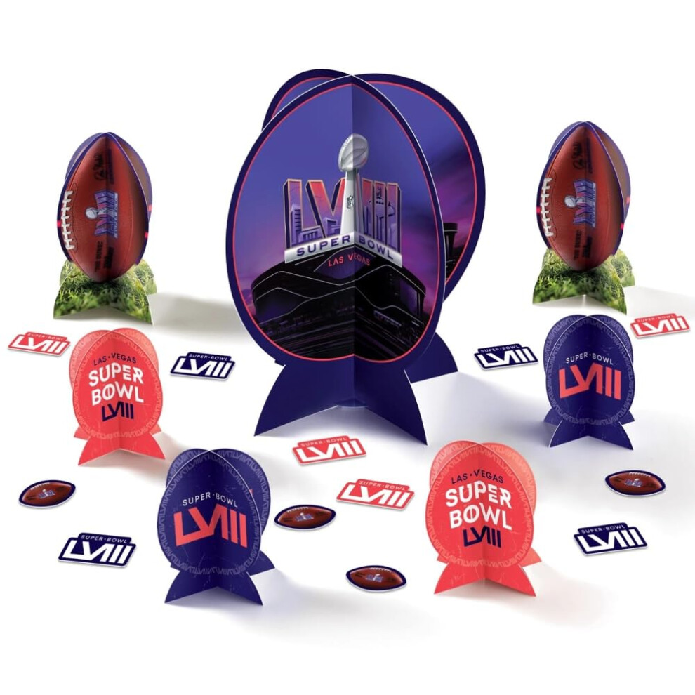 Kit De D Coration De Table Ultime Pour Le Super Bowl Lviii Ensemble De 27 Pi Ces | Id Al Pour Les F Tes Et V Nements Du Jour Du Match-image