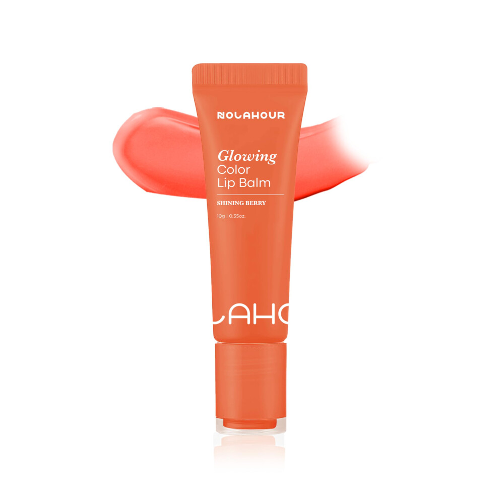 Nolahour Glowing Color Lip Balm 0.35 Oz| Hydrating Lip Balm Lip Gloss For Girls | Vegan Lip Balm & Lip Plumping Gloss | Lip Glowy Balm & Lip Care For