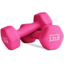 Balelinko Home Gym Udstyr Tr?ning Styrketr?ning V?gttab Pilates V?gte Yogas?t V?gte til Kvinder M?nd Seniorer og Unge 12LB Pink Par