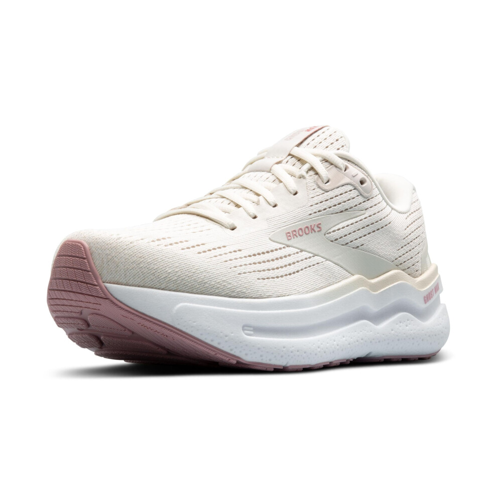 Brooks Womens Ghost Max 2 Neutral Running & Walking Shoe - Coconut Milk/Gray/Zephyr - 11.5 X-Wide