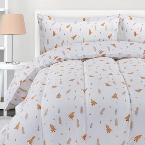 Utopia Bedding Σετ Κουβέρτα Πεύκο για Όλη τη Σεζόν με 2 Μαξιλαροθήκες, 3 Τεμάχια