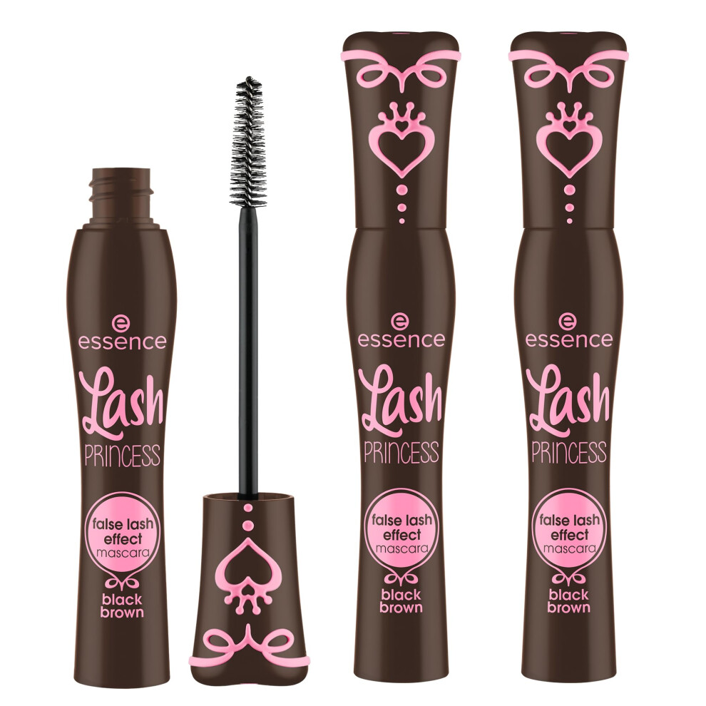 Essence | Mascara effet faux-cils Lash Princess Brun (lot de 3) | Volume intense, longueur et d  finition | Vegan, sans cruaut   et sans parab  ne