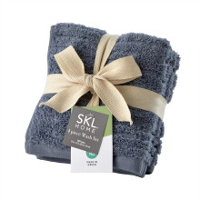 SKL Home CloudSoft Cotton Luxus-Waschlappen-Set, 4-teilig, Rauchblau