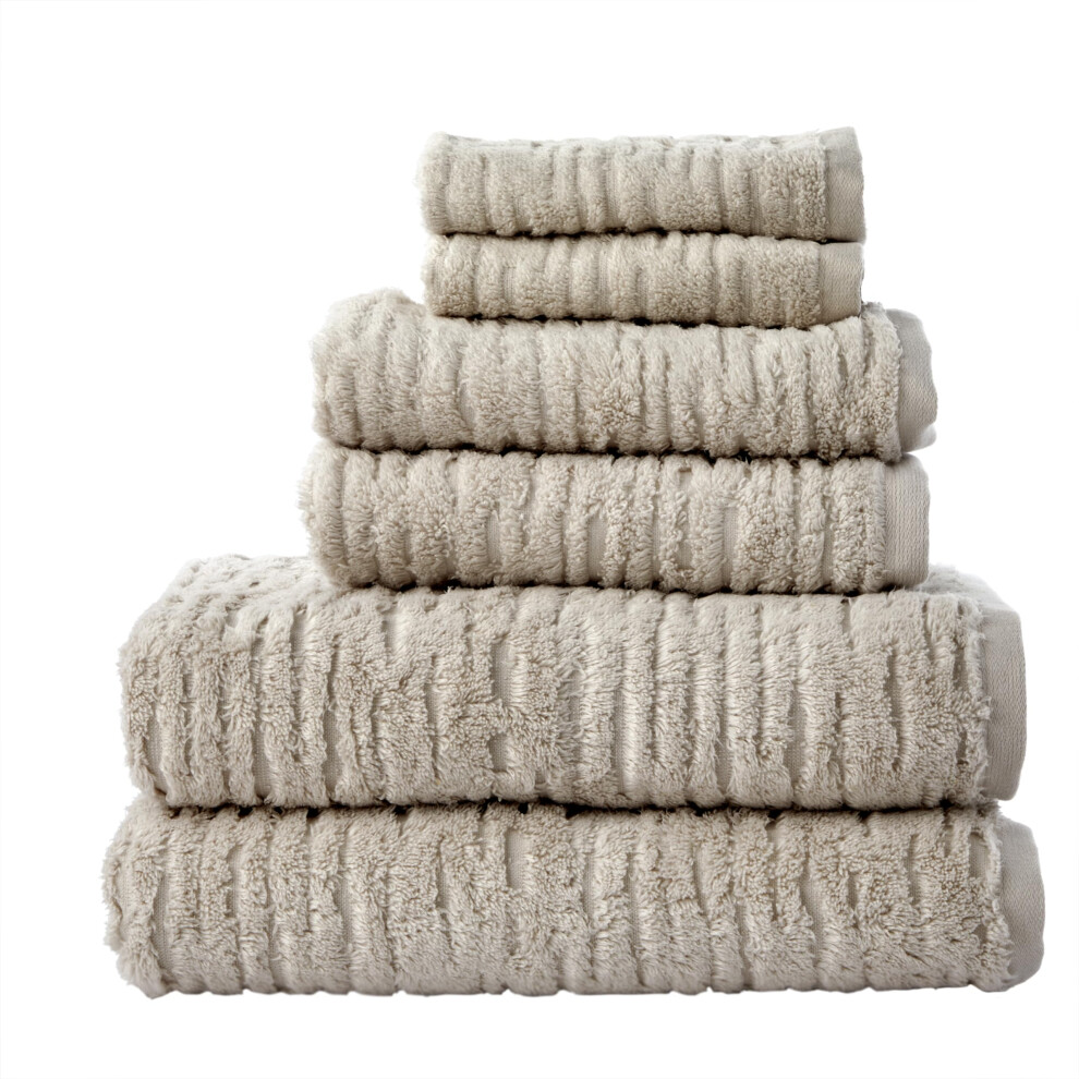 Skl Home Cloudsoft Cotton Luxury 6-Piece Towel Set Oatmeal