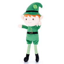 Gloveleya Plschpuppen, Geschenke zum St. Patrick's Day, weiche Segenspuppe, Kleeblatt, Wnsche, Plsch-Elf, Babygeschenke fr Jungen, 40,6 cm, Grn
