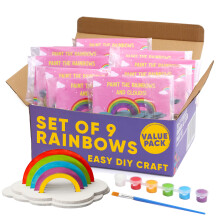 Crafty Happitoys Rainbow Painting Ensemble pour les enfants 9 PC - bas en vrac et goodie Bagy Bag Sober - Kids Party Favors Toy Return Cadeaux -