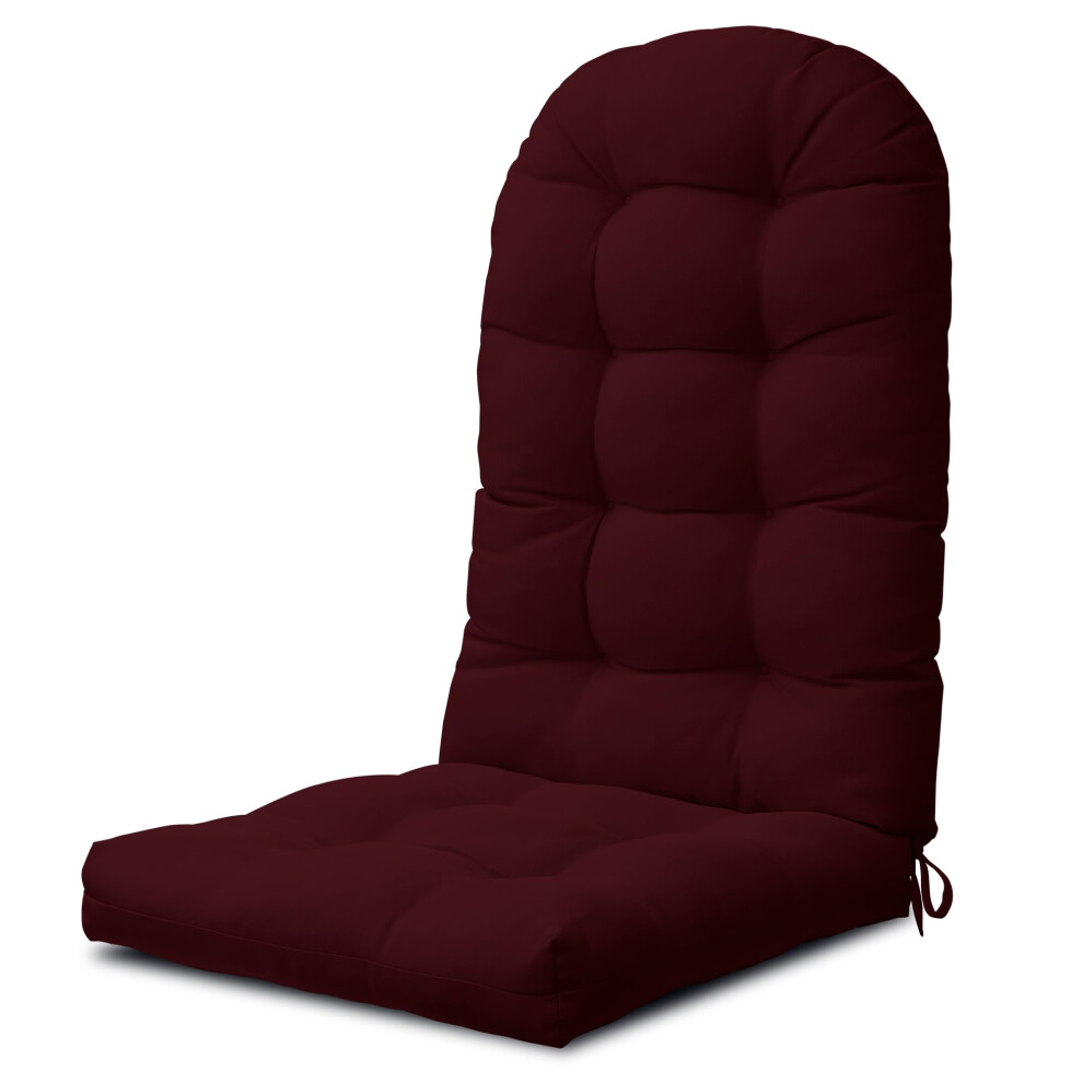 Coussin de chaise Adirondack YEFU, coussin de chaise     bascule, dossier haut,    pais, pour int   rieur et ext   rieur, 124 x 50 x 12,7 cm, bordeaux