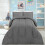 Utopia Bedding Σετ Παπλώματος Γκρι για Όλες τις Εποχές με 2 Μαξιλαροθήκες, 3 Τεμάχια 4