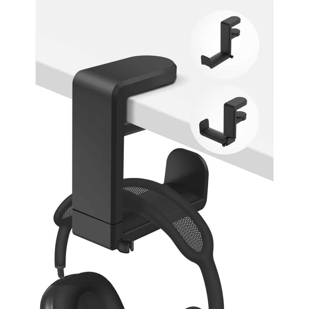 Celerion Headphone Hook - Under Desk Headphone Holder With 360-Degree Adjustable Rotation Black 651559868131