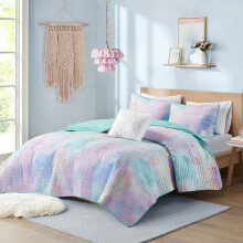 Set cuvertura dubla cu design inteligent Set cuvertura boho Set cuvertura cu vopsea cravata n acuarela Cuvertura u?oara matlasata Casual ?i la m
