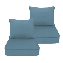 Cozyvida coussin de patio de siege en profondeur interieure / exterieur (24x24x5,1 pouce) arriere (25x22,5 pouces): garniture resiliente de la mo