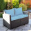 COZYVIDA Almofadas de Jardim Internas/Externas para Assento Profundo (24x24x5.1 polegadas), Costas (25x22.5 polegadas) 3