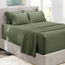Hearth & Harbor Extra Deep Pocket Cal King Size Sheets Sets - Fits Mattress 18-24 Inches Deep - Extra Deep Pocket Sheets - 6 Piece California King Siz