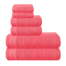 Malloni Home Ultra Soft 6 Set de prosop de bumbac con?ine 2 prosoape de baie 28x55 inch 2 prosoape de mna 16x24 inch ?i 2 spalatorie Coths 12x12
