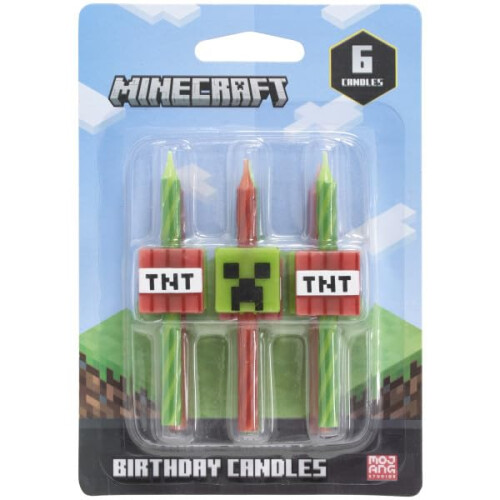 DecoPac MineCraft-Kerzen, 6er-Pack