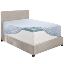 Hearth & Harbor Ice Blue Fitted Sheet Queen Size Extra Deep Pocket Queen Fitted Sheet Only 1800 Microfiber Fitted Bed Sheet Ultra Soft Fitted Queen