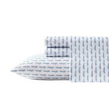 Wrangler - Lakenset Ademend en kreukvrij beddengoed inclusief bijpassende kussenslopen en kussenslopen Western Home Decor (met logostempel Blue King)