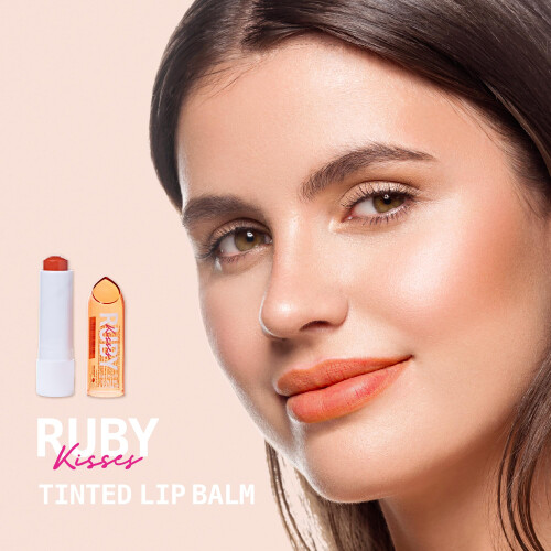 Ruby Kisses Balm Up Batom Labial Tinto, Fórmula Hidratante Sem Oleosidade, Núcleo de Coco e Vitamina E 2