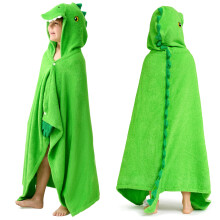 Joiedomi Dinosaur Hooded Towel for Kids - Soft 100% Cotton Bath Beach Towel - 30"""" x 50"""" for Kids 3-10 Years - Toddler Pool Towel with Hood