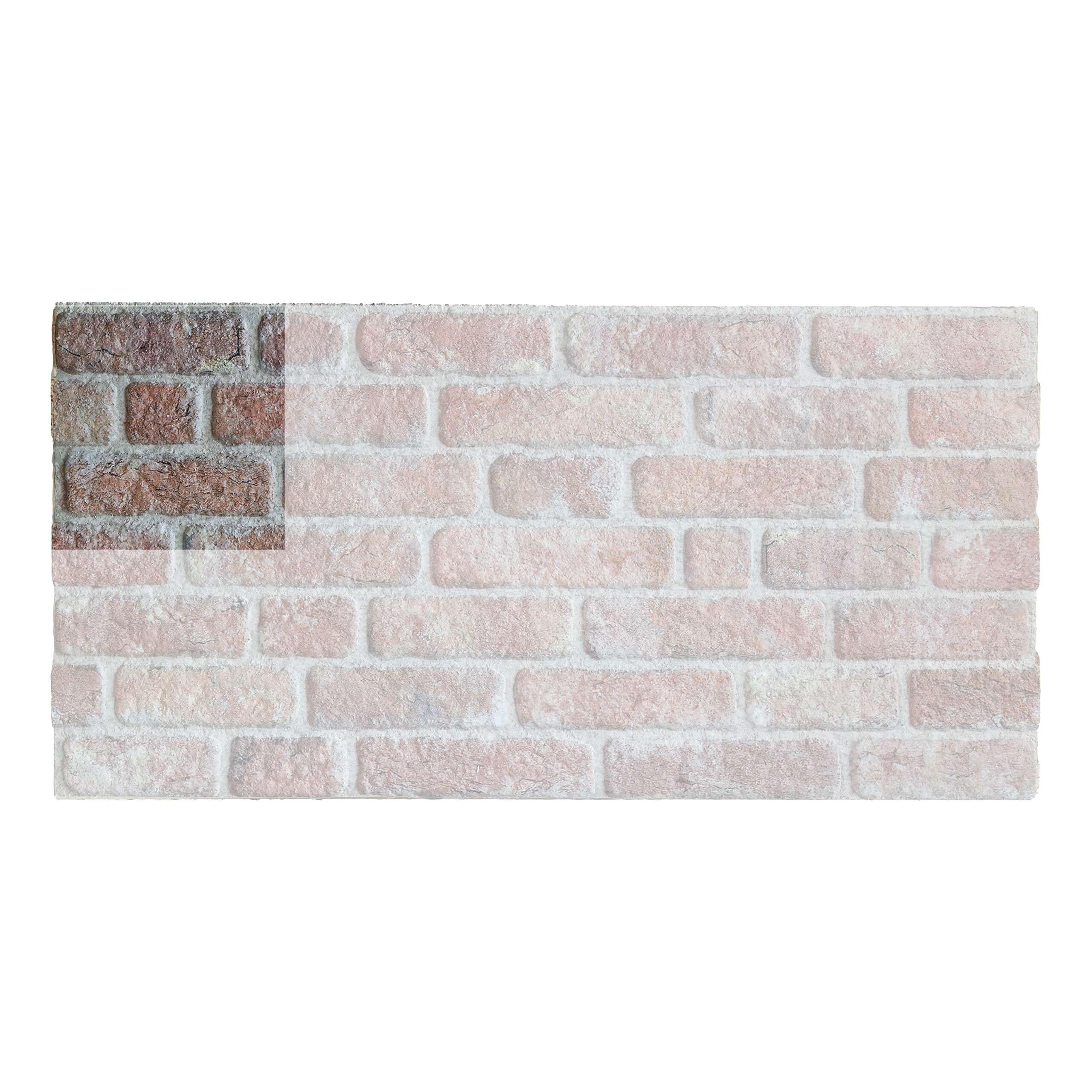 IZODEKOR 3D Wall Panels Brick Effect Cladding Stone Look Styrofoam Facing for Living Room ...