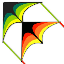 Mint's colorat Life 2 Pack Delta Kite pentru copii ?i adul?i extrem de u?or de zburat zmeu cel mai bun zmeu pentru ncepatori (verde ?i galben)