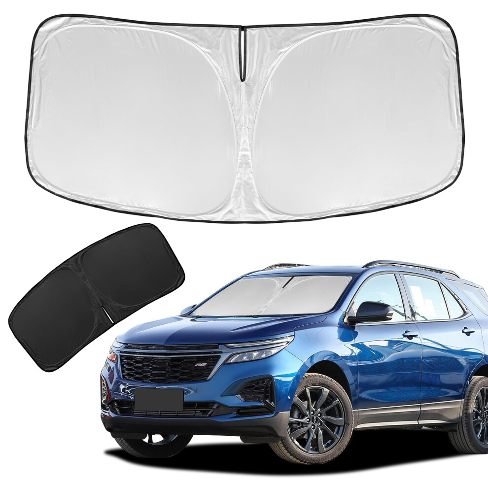 For Chevrolet Equinox 2018-2023 2024 Sun Shade Sunshade Windshield Cover - 4 Layers Front Window Shade For Chevy Custom Fit Sun Visor - 240T Retractab 618202364594
