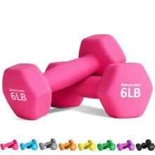 Balelinko Home Gym Equipment Workouts Strength Training Weight Loss Pilates Weights Yoga Sets Free Weights for Women  Men  Seniors and Youth  6LB Pink