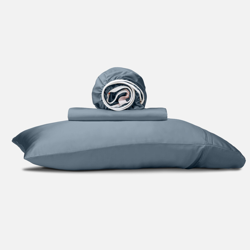 Gokotta Bettlaken-Set In Twin Xl-Gr??E, 3-Teilig, 100 % Viskose Aus Bambus, K?Hlend F?R Personen, Die Im Schlaf Schwitzen ? Atmungsaktive, Weiche Lake-image