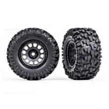 Traxxas 7875 banden/wielen gelijmd (XRT Race Black Wheels Maxx AT bandeninzetstukken)