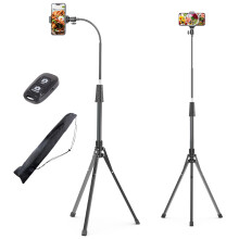 Trepied UBeesize 92 pentru telefon mobil cu gt de gsca de 16,5 ?i telecomanda trepied deasupra capului cu cap reglabil 360 ?i suport pentru tel