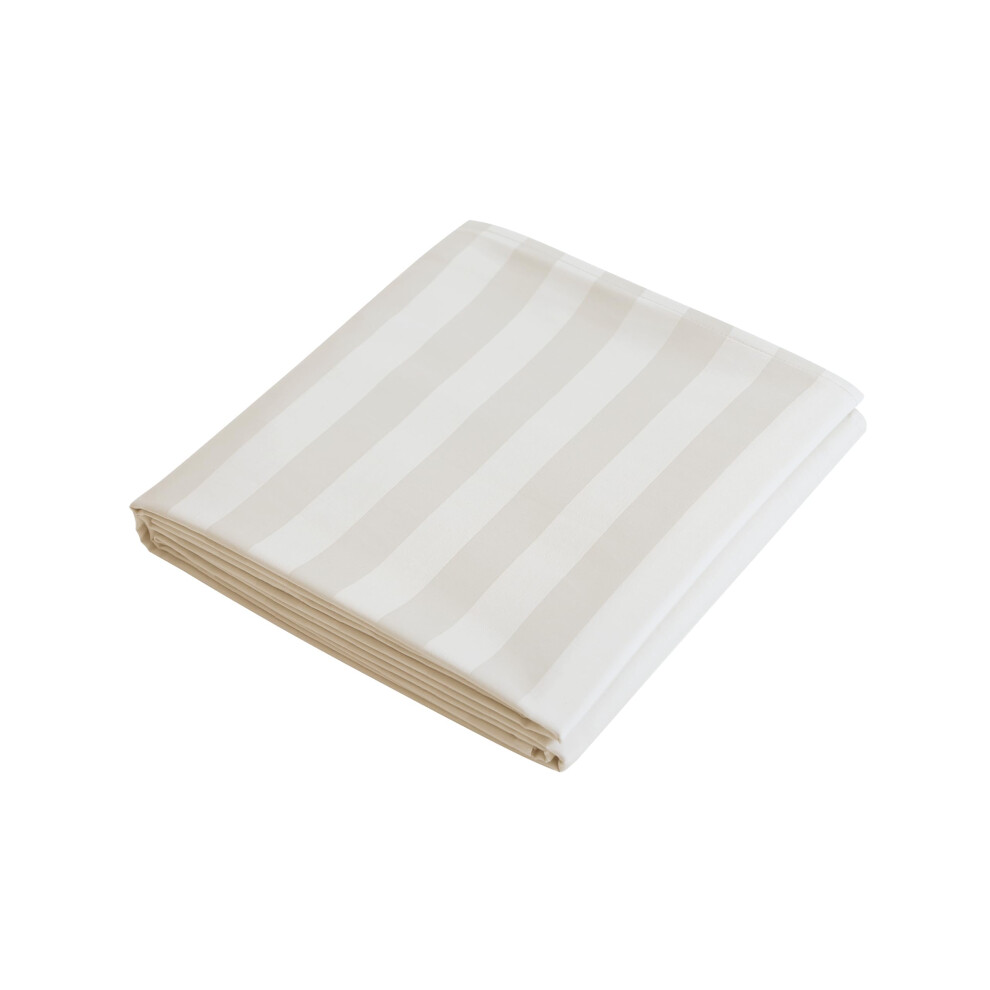 Drap plat 100 % coton    gyptien 400 fils/cm   , ray   , satin blanc, anti-plis, anti-taches (ray    beige clair, grand lit)