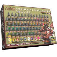Army Painter Speed Paint Mega Set con 60 colori acrilici e pennelli metallizzati per miniature Warhammer 40k