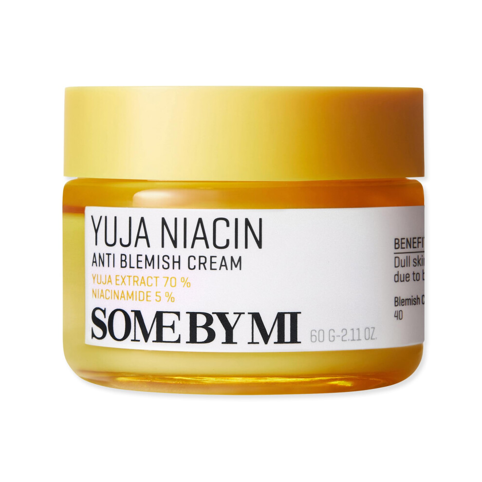 Some By Mi Cream Yuja Niacin Anti Blemish 2.02Oz 60Ml Daily Face Moisturizer Made From 5% Niacinamide Advanced Skin Brightening And Pigmentation C